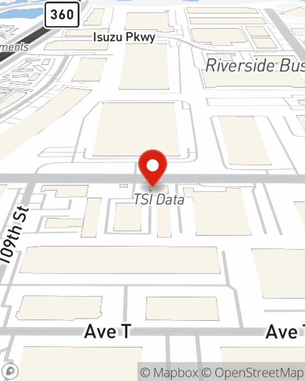 Map showing State Farm Agent Austin Bradford's office at 1050 Post And Paddock Road Suite 100 Grand Prairie, TX