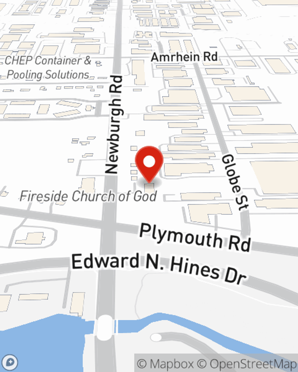 Map showing State Farm Agent Ryan Wagner's office at 11770 Newburgh Road, Livonia, MI