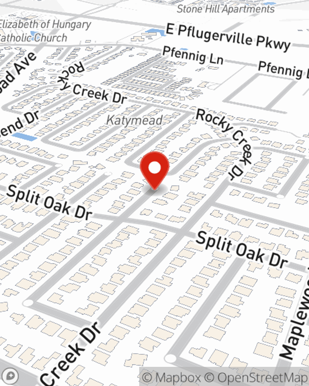 Map showing State Farm Agent Mike Wilkins's office at 15301 N IH-35 Service Road Ste. H, Pflugerville, TX