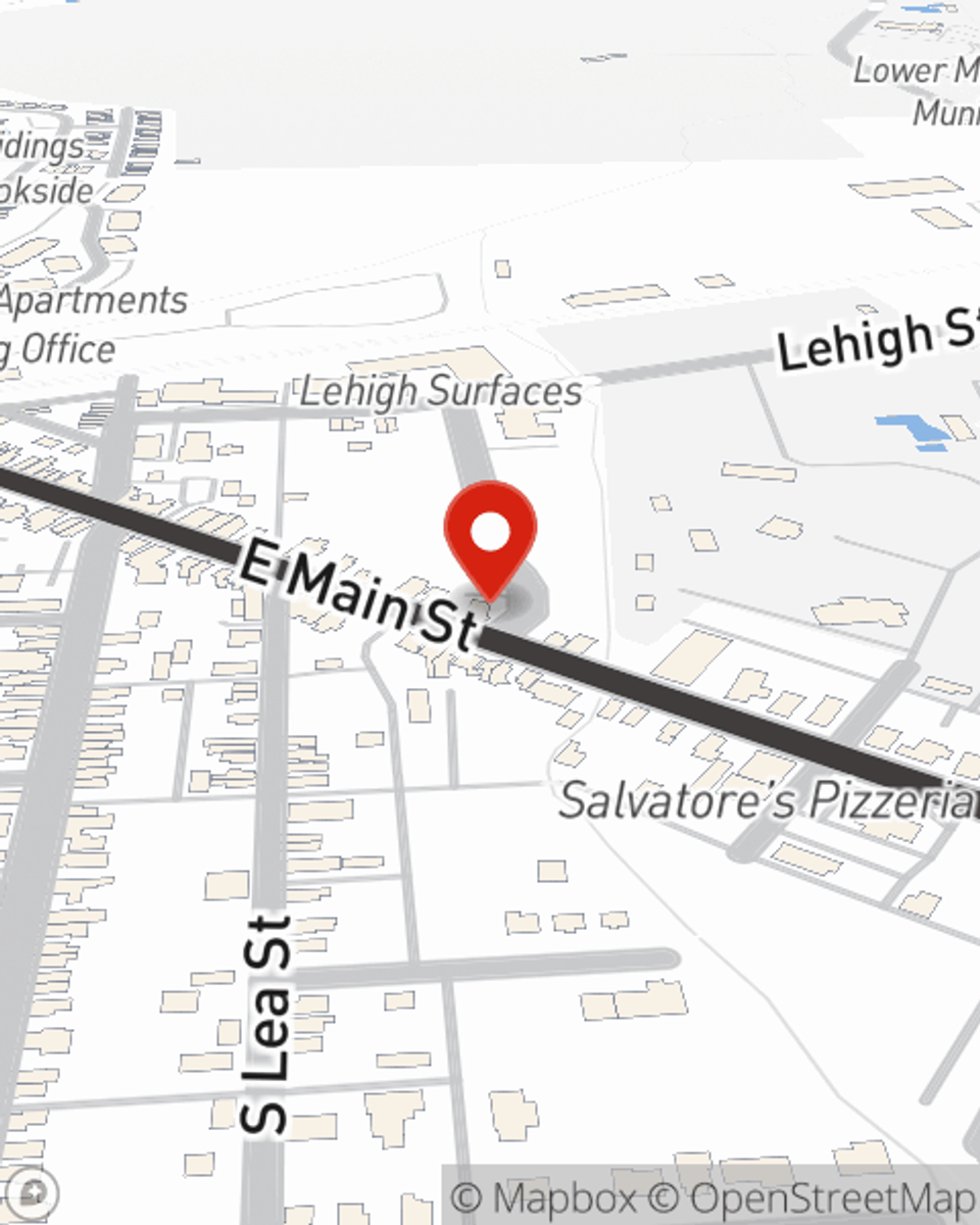 Map showing State Farm Agent's office