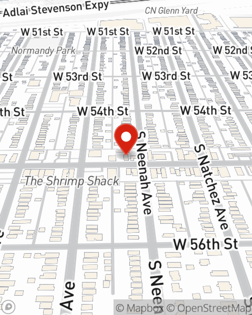 Map showing State Farm Agent Bryan Solis's office at 6538 W Archer Ave, Chicago, IL