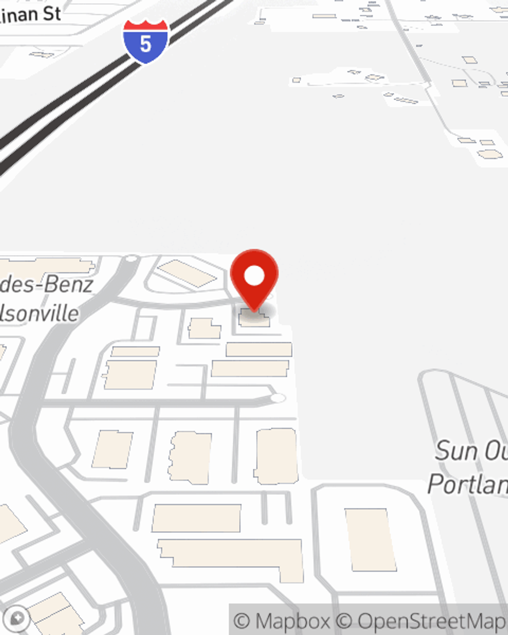Map showing State Farm Agent Glenn Horton's office at 8532 SW Saint Helens Dr, Suite 210, Wilsonville, OR