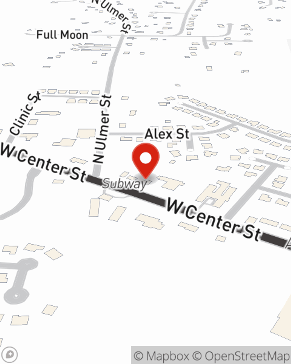 Map showing State Farm Agent's office