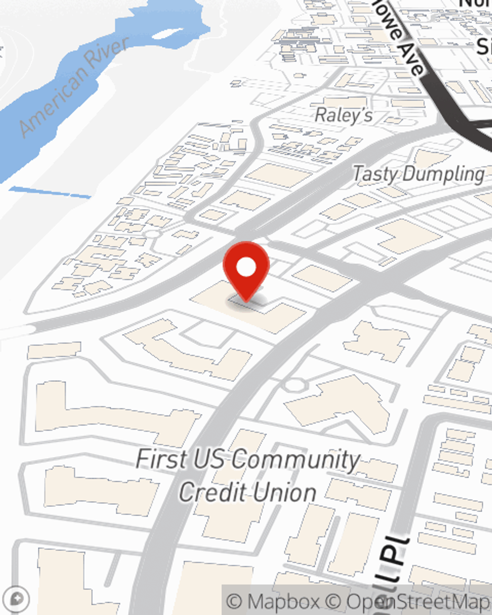 Map showing State Farm Agent Michael Yee's office at 455 University Avenue, Suite 270, Sacramento, CA