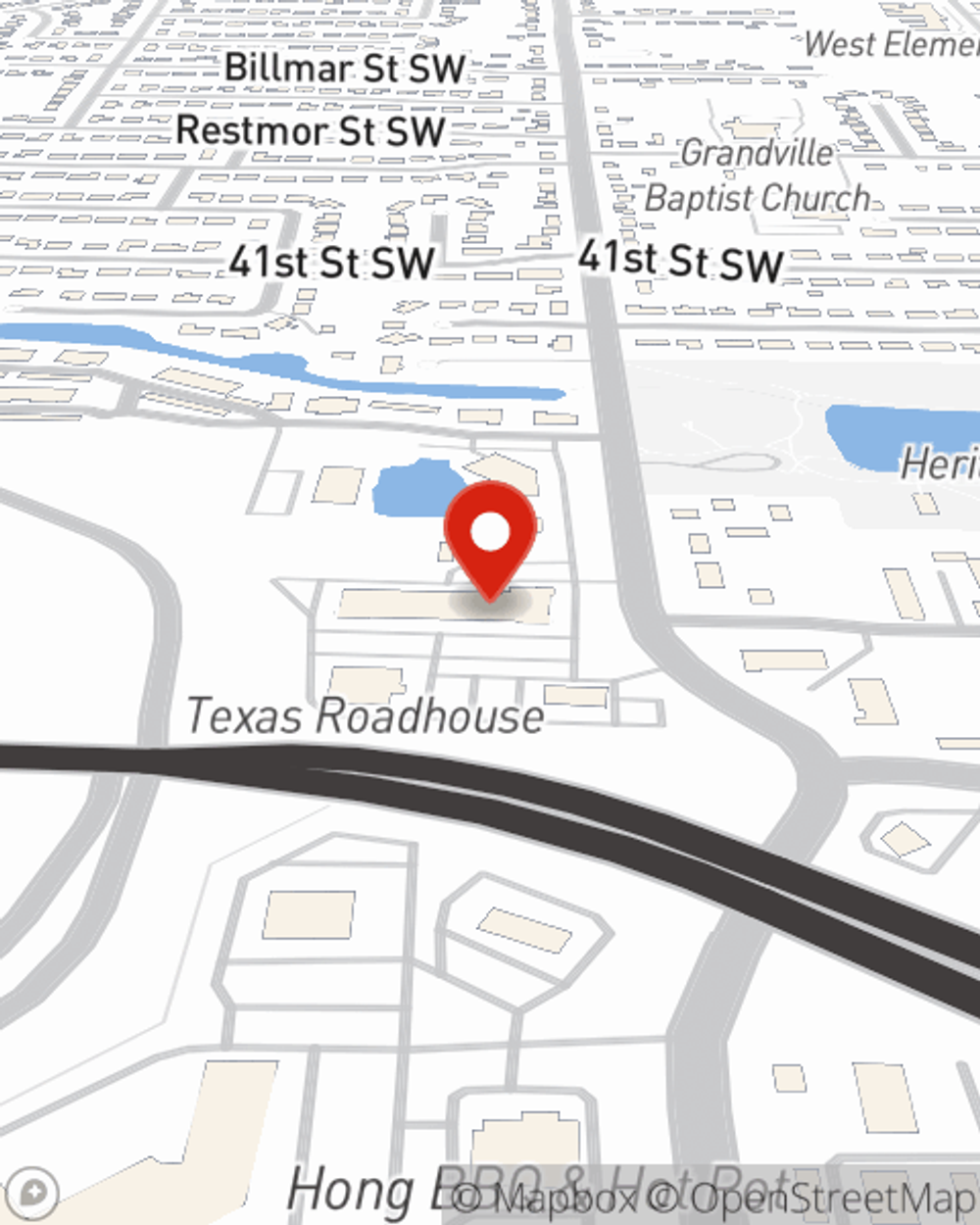 Map showing State Farm Agent Scott Dunning's office at 4365 Canal Ave SW Suite P Grandville, MI