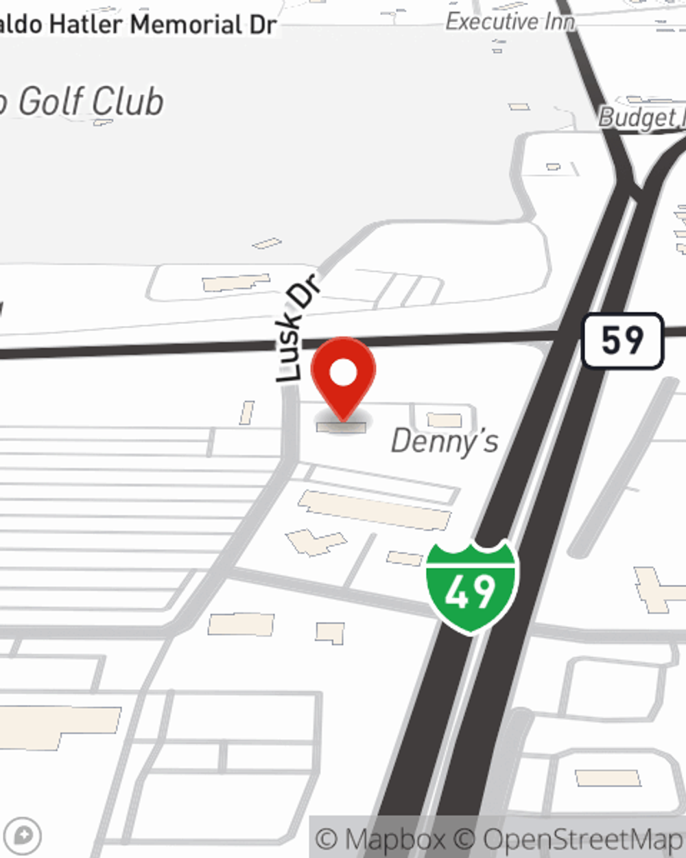 Map showing State Farm Agent Fred Harris's office at 3051 B Lusk Drive, Neosho, MO