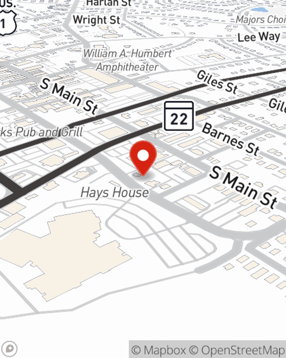 Map showing State Farm Agent Jasen Bullinger's office at 331 Kenmore Avenue Suite A, Bel Air, MD