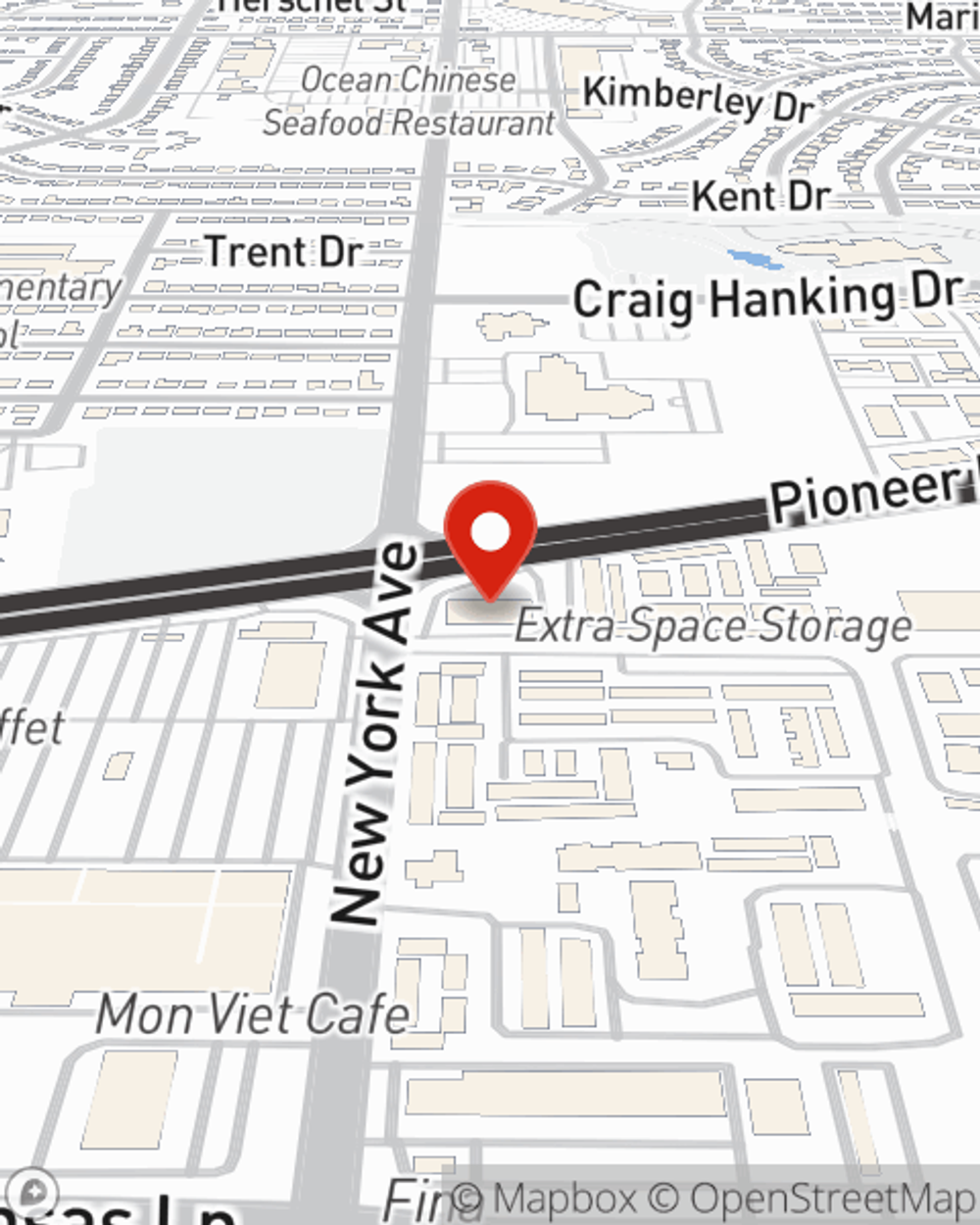 Map showing State Farm Agent's office