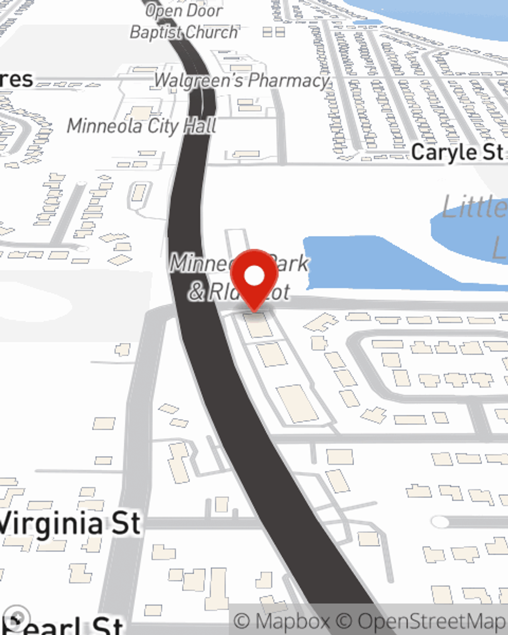 Map showing State Farm Agent Mike Edmundson's office at 307 N US Highway 27, Unit D, Minneola, FL