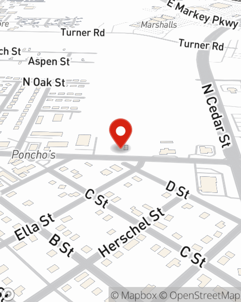 Map showing State Farm Agent Mark McBride's office at 708 E North Avenue, Belton, MO