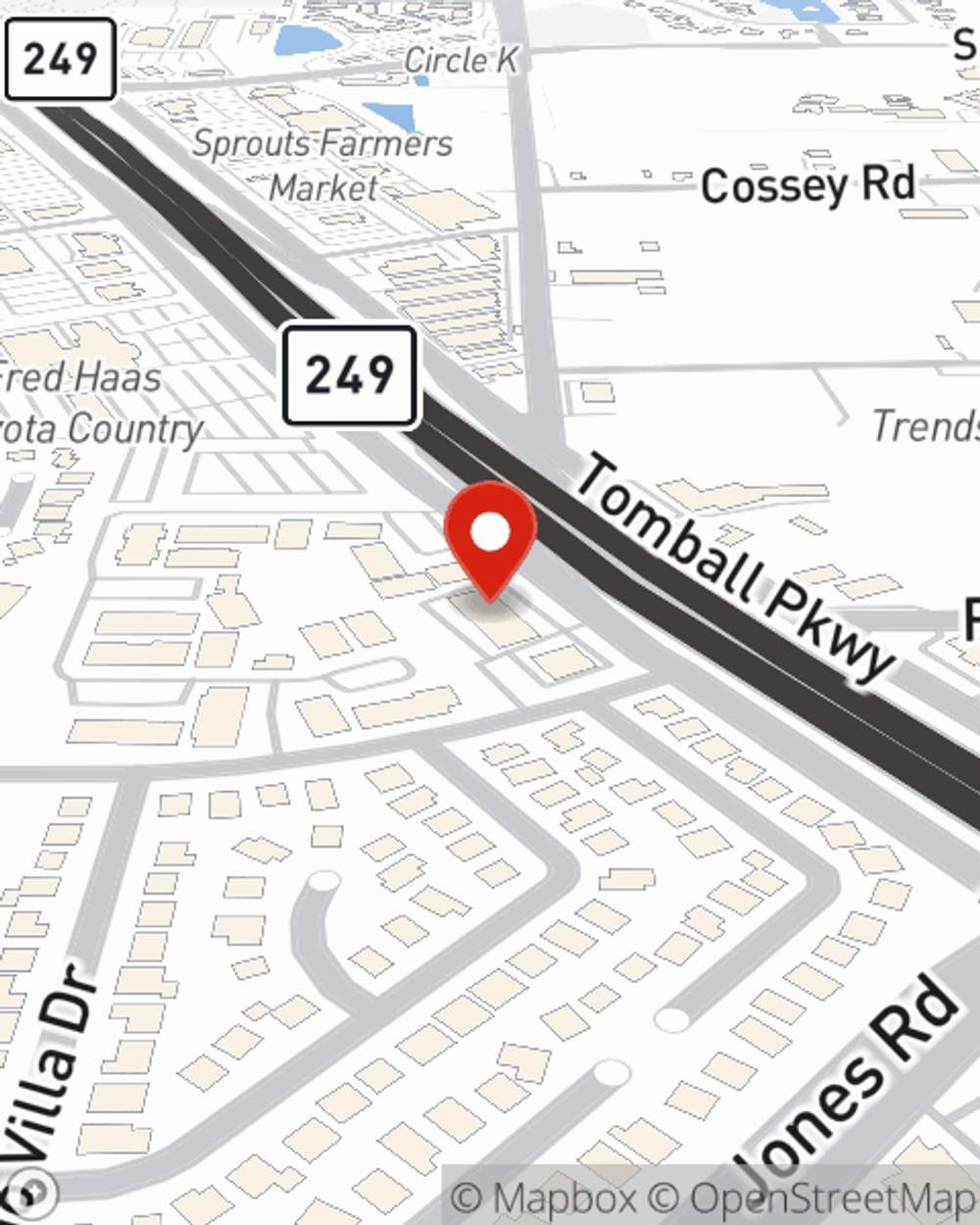 Map showing State Farm Agent Daniel Lottinger's office at 21901 State Highway 249 Suite 100 Houston, TX