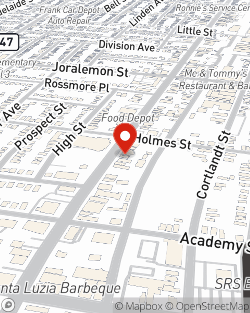 Map showing State Farm Agent Rami Attieh's office at 272 Washington Avenue, Licensed:, Belleville, NJ