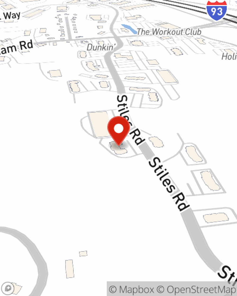 Map showing State Farm Agent Ed Ibanez's office at 90 Stiles Rd, Unit 201, Salem, NH