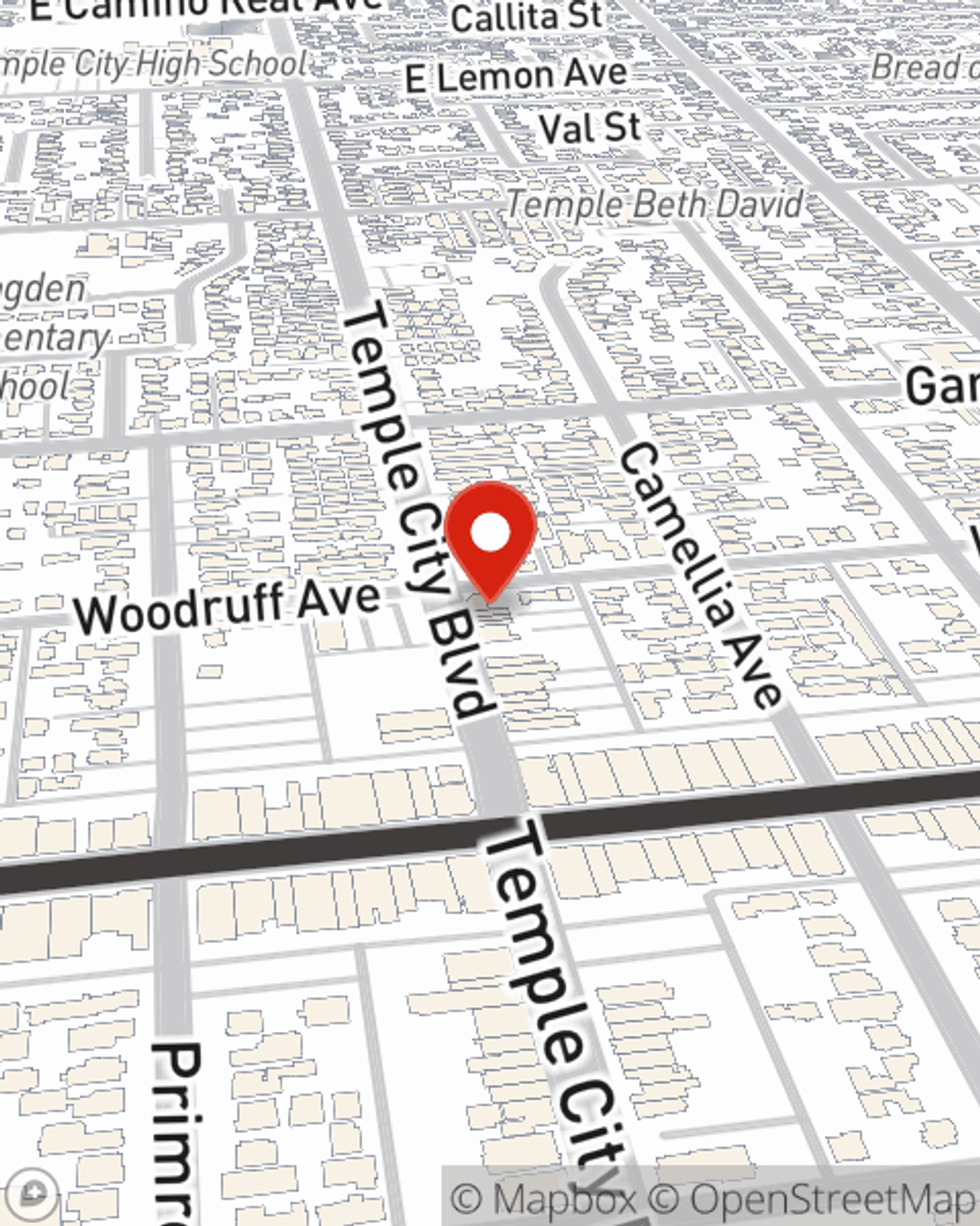 Map showing State Farm Agent Jack Boyajian's office at 9716 Lower Azusa Road, El Monte, CA