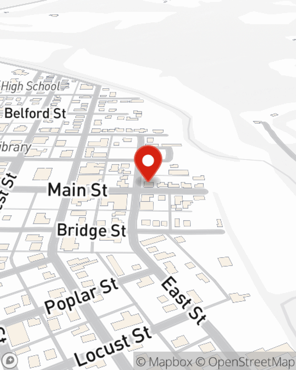 Map showing State Farm Agent David Fryfogle's office at 400 East Street Caldwell, OH