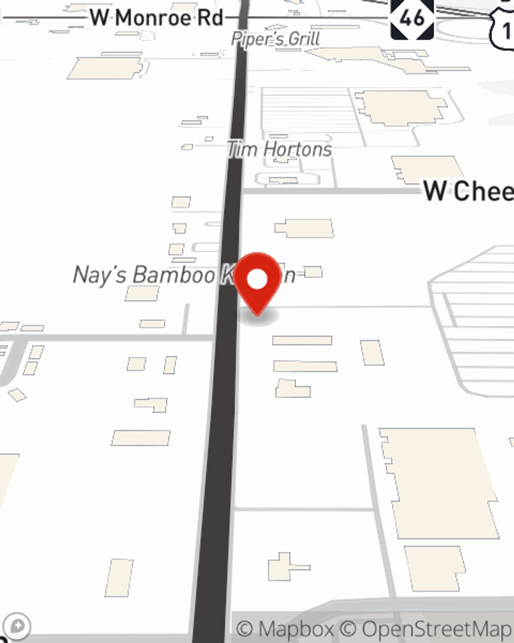 Map showing State Farm Agent Susan Smith's office at 7326 N Alger Road, Alma, MI