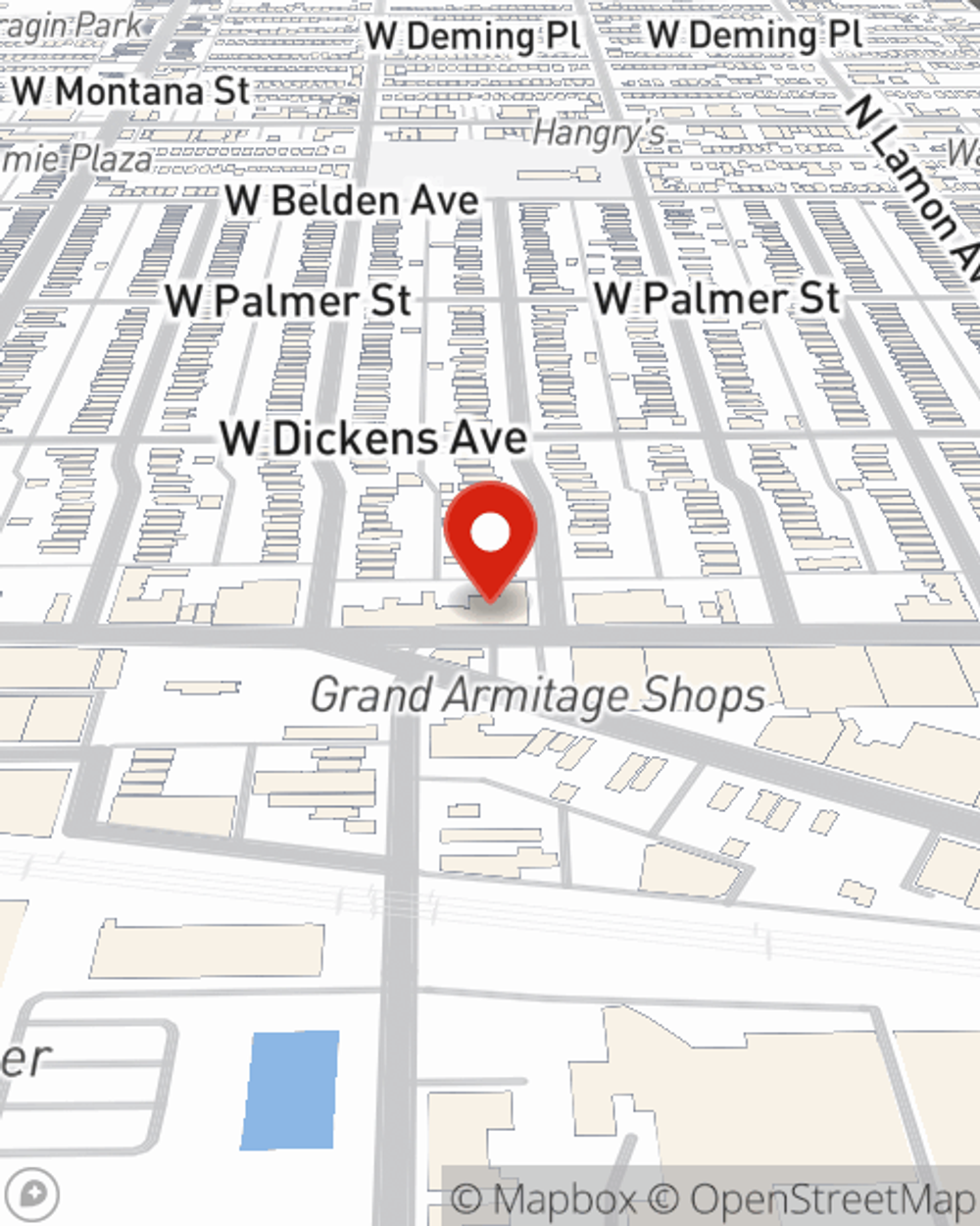 Map showing State Farm Agent Jennifer Santiago's office at 5027 W Armitage Avenue, Chicago, IL