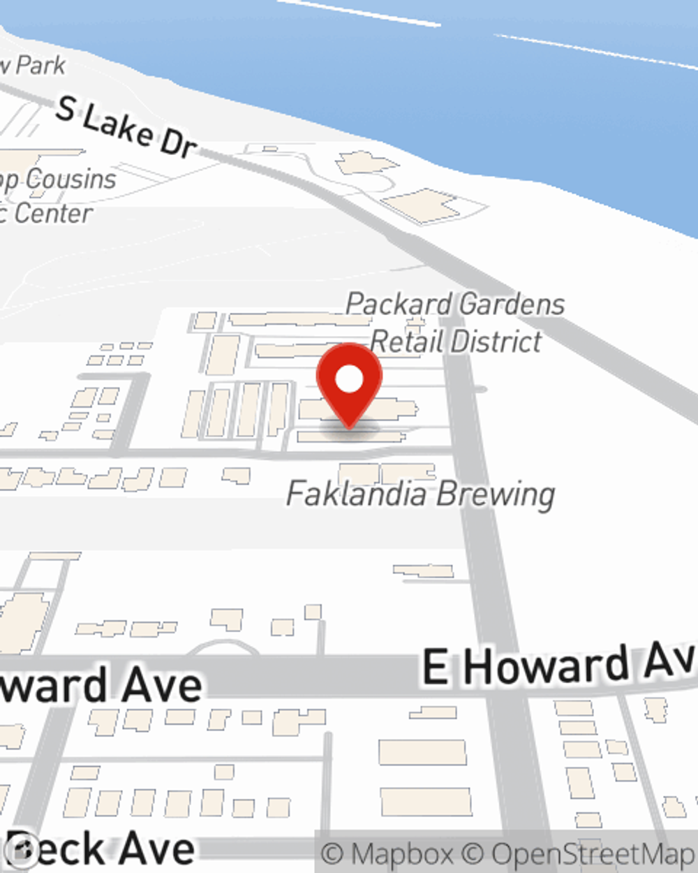 Map showing State Farm Agent Dan Shaykevich's office at 3550 E Sivyer Avenue St Francis, WI