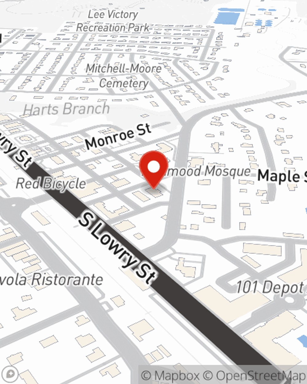Map showing State Farm Agent Marc Gant's office at 145 Sam Davis Rd, Suite 19, Smyrna, TN