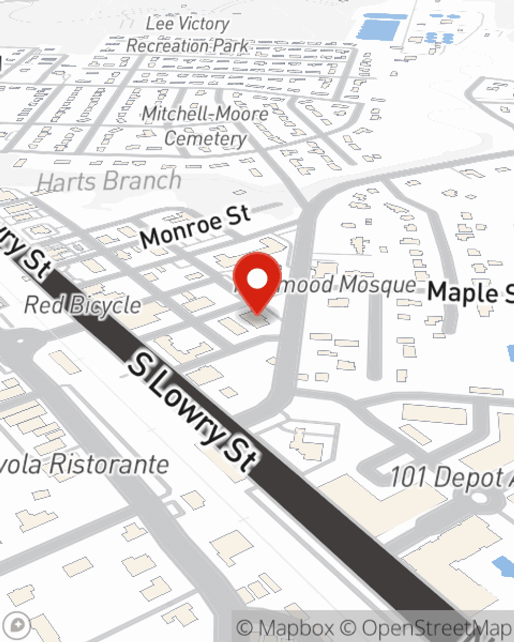 Map showing State Farm Agent Marc Gant's office at 145 Sam Davis Rd, Suite 19, Smyrna, TN