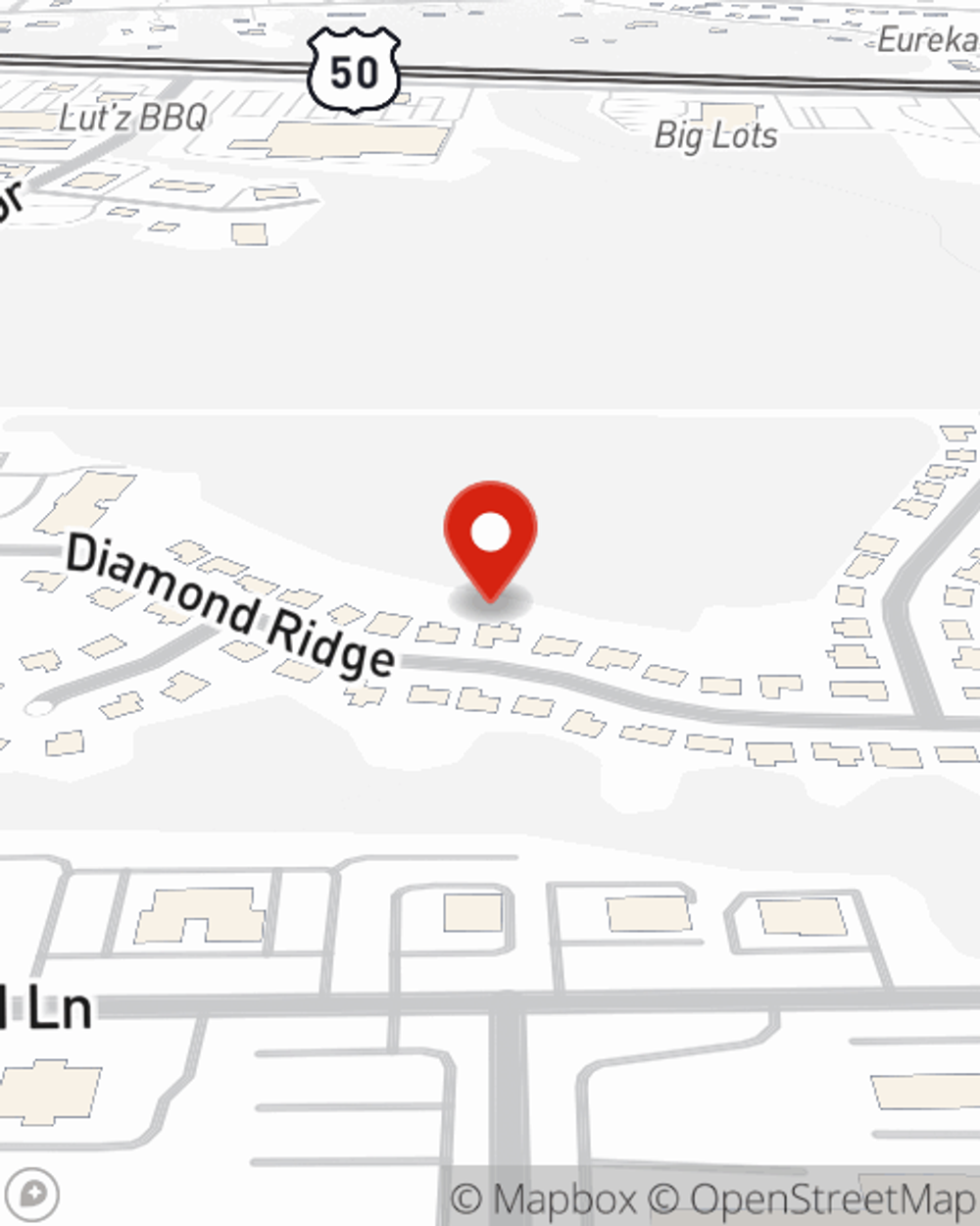 Map showing State Farm Agent Walker Kesterson's office at 1401 Sw Blvd. Suite 202, Jefferson City, MO