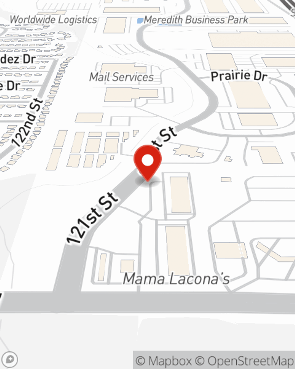 Map showing State Farm Agent Jim Bagbey's office at 3885 121st St, Urbandale, IA