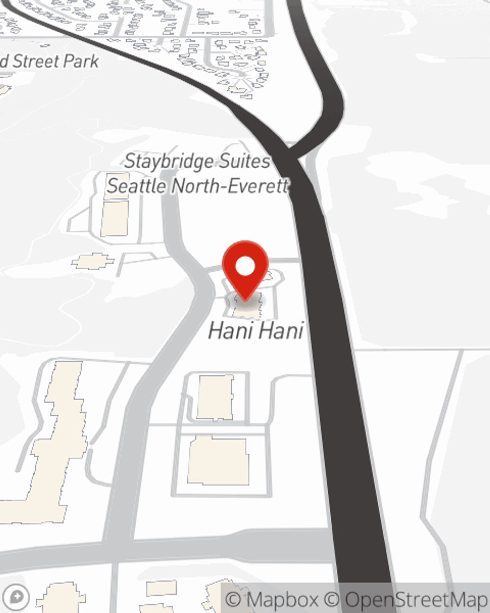 Map showing State Farm Agent Sean Joyner's office at 9999 Harbour Place, Suite 103, Mukilteo, WA