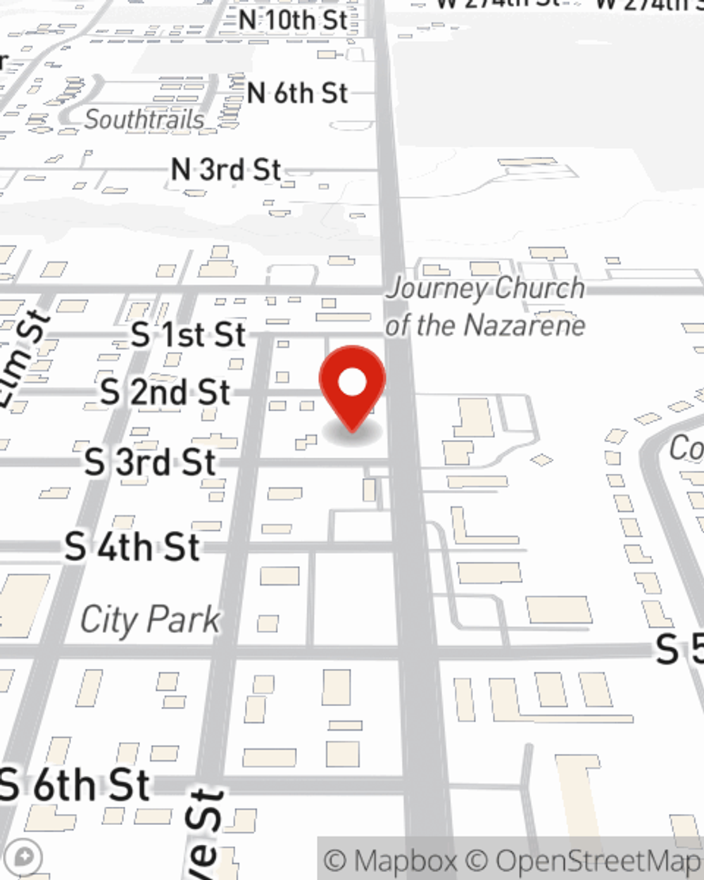 Map showing State Farm Agent Buddy Shaw's office at 206 S Metcalf Suite A, Louisburg, KS