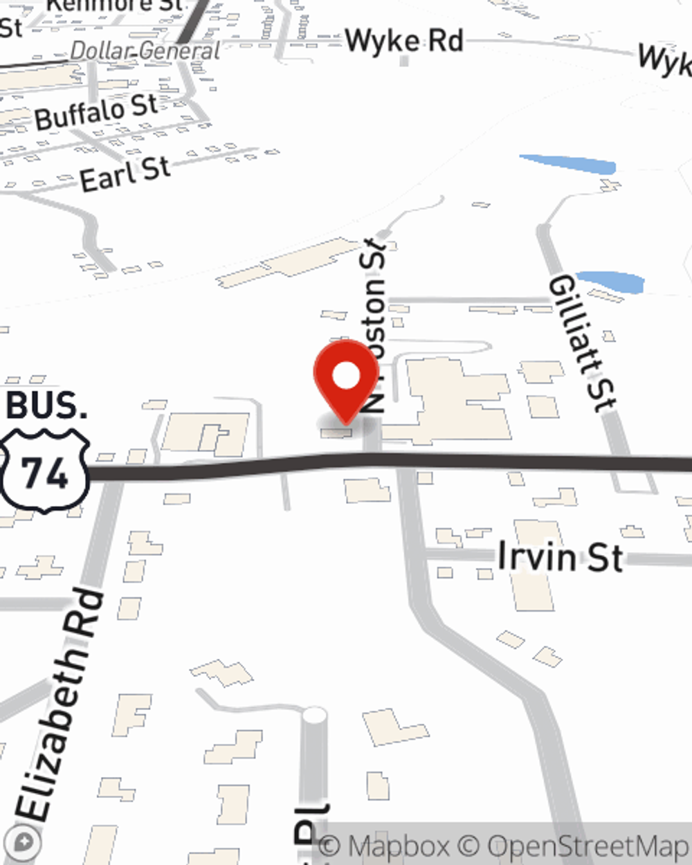 Map showing State Farm Agent Katie Hallberg's office at 941 E Marion st ste. 1, Shelby, NC