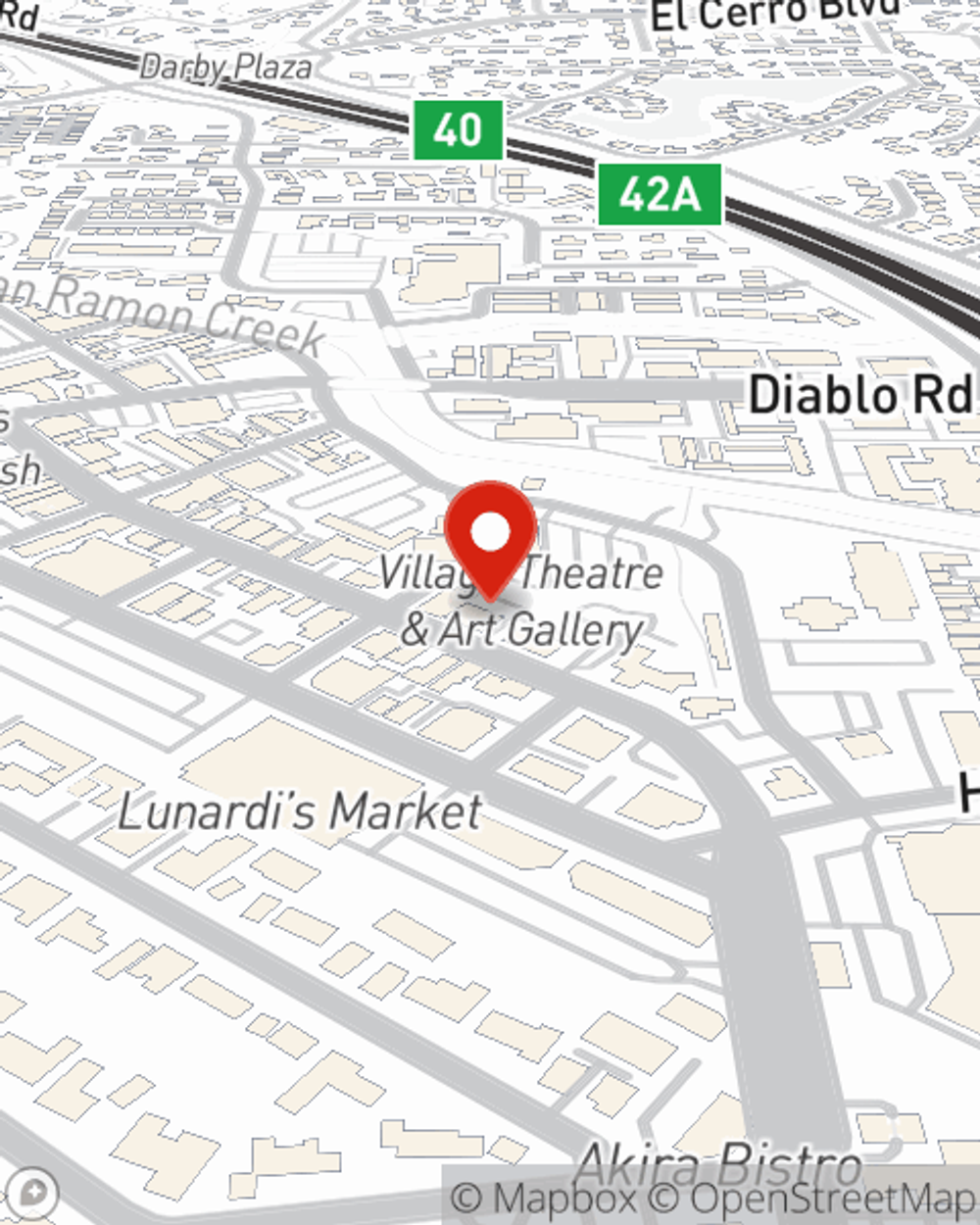 Map showing State Farm Agent's office
