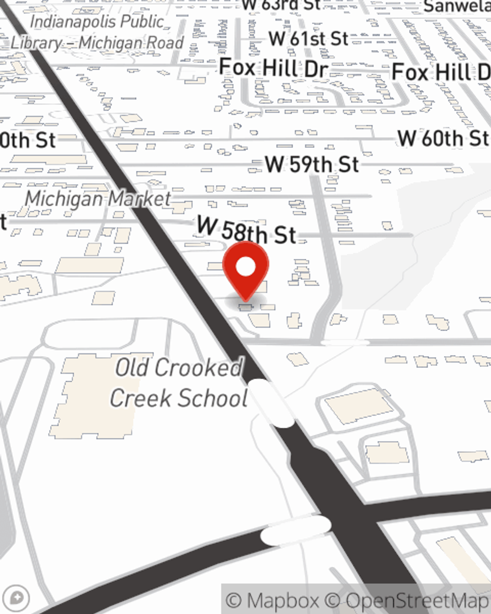 Map showing State Farm Agent's office