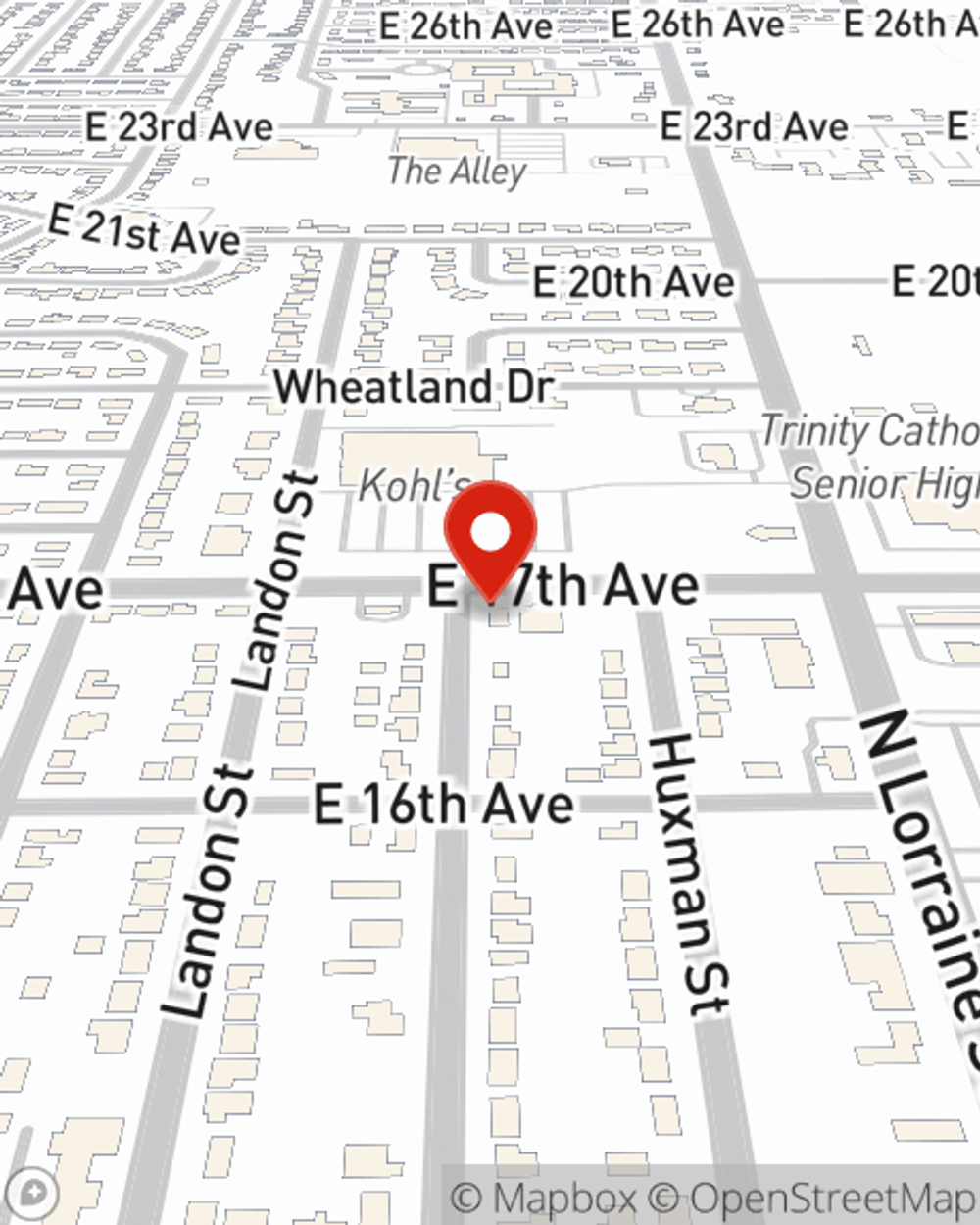 Map showing State Farm Agent's office