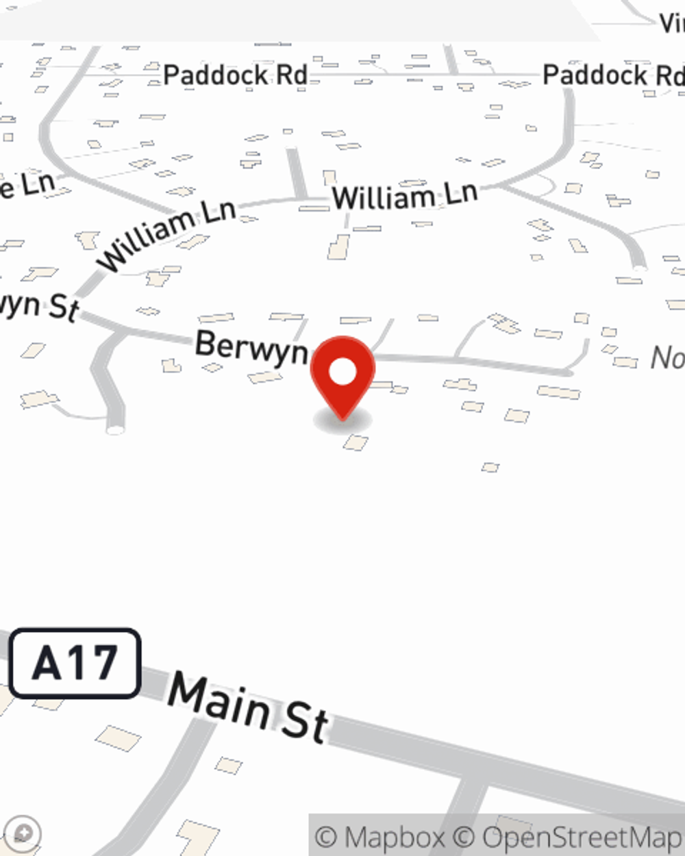 Map showing State Farm Agent's office