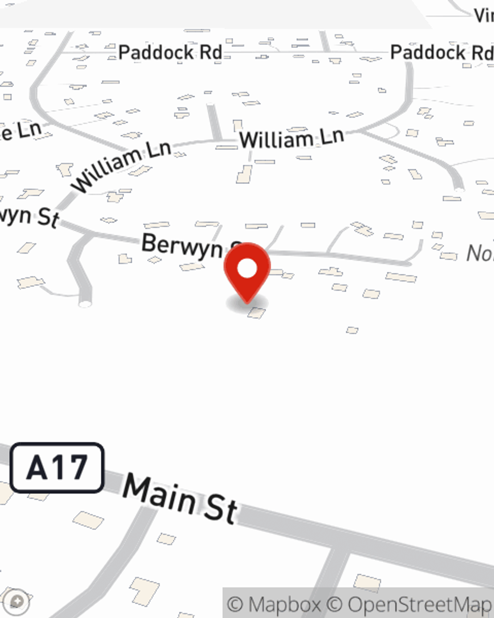 Map showing State Farm Agent's office