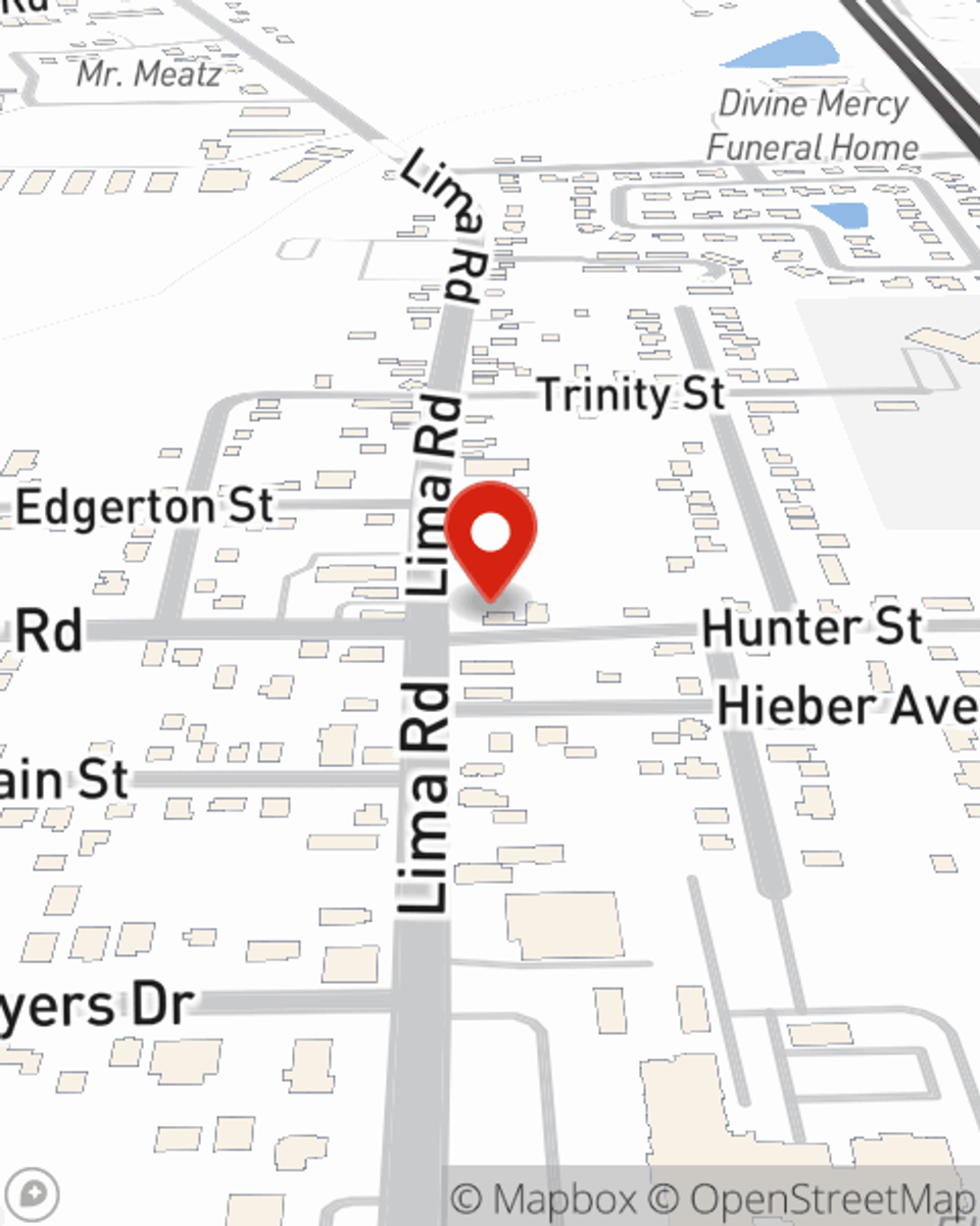 Map showing State Farm Agent Chandra Snyder's office at 15604 Lima Road, Huntertown, IN