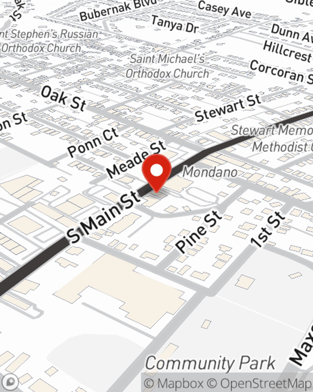 Map showing State Farm Agent Elizabeth Cavallin Rushefski's office at 230 S Main Street, Old Forge, PA