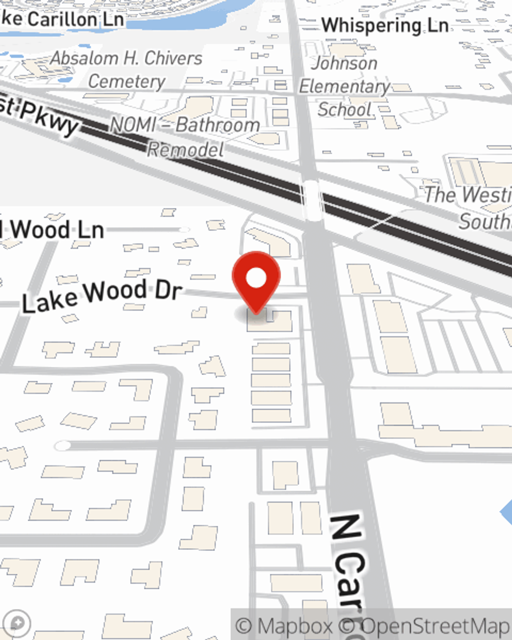 Map showing State Farm Agent Chad Smith's office at 700 N Carroll Avenue Suite 130, Southlake, TX