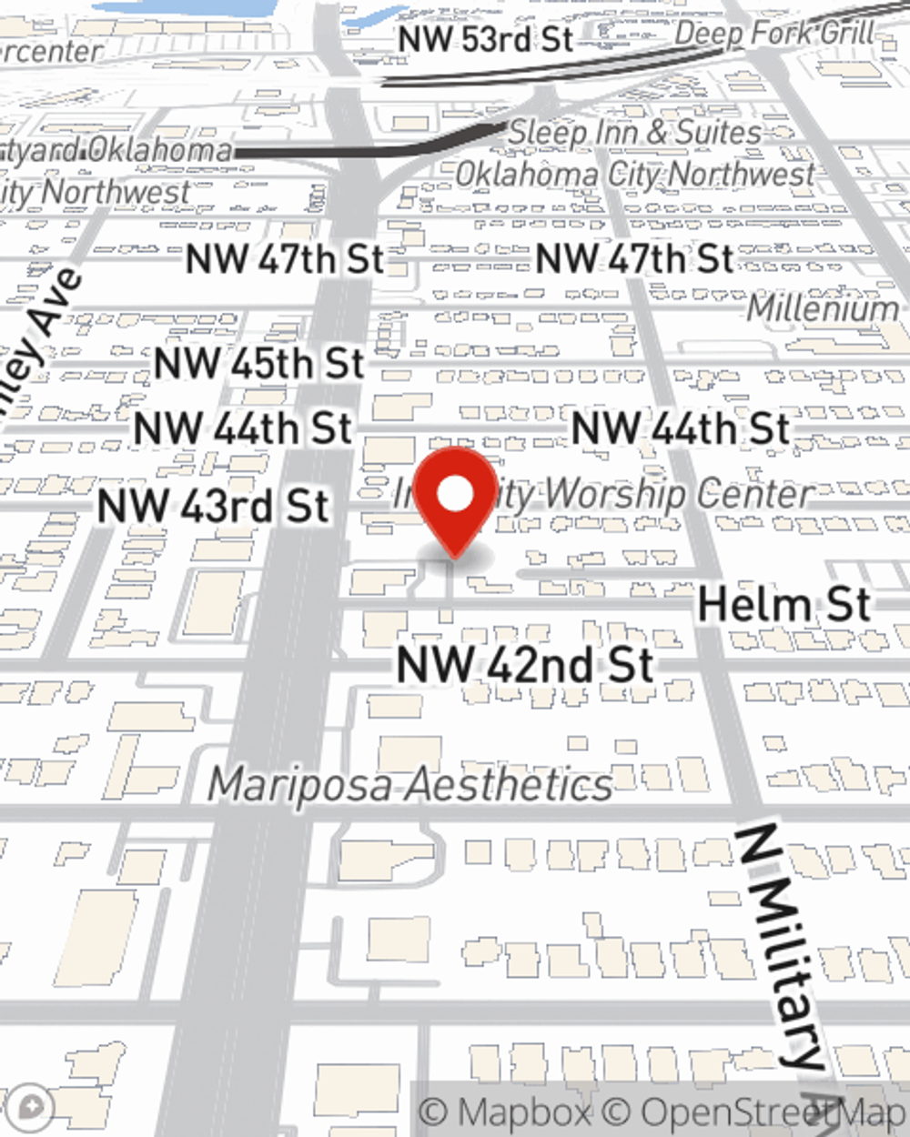 Map showing State Farm Agent Kenneth James's office at 4312 Classen Blvd, Oklahoma City, OK