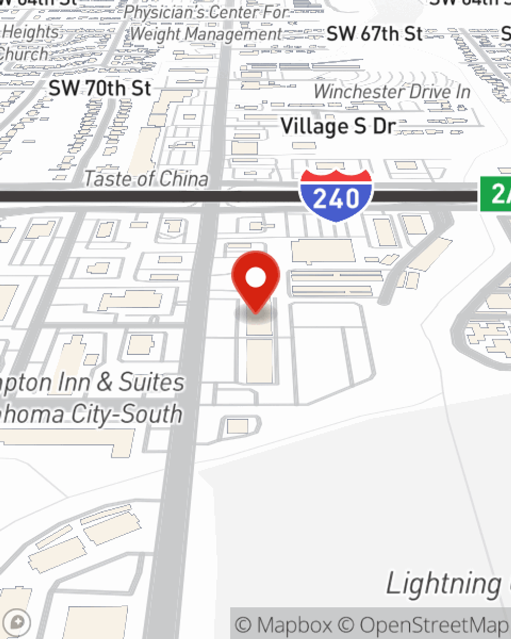 Map showing State Farm Agent Carlos Labrador Jr's office at 7824 S Western Ave, Oklahoma City, OK