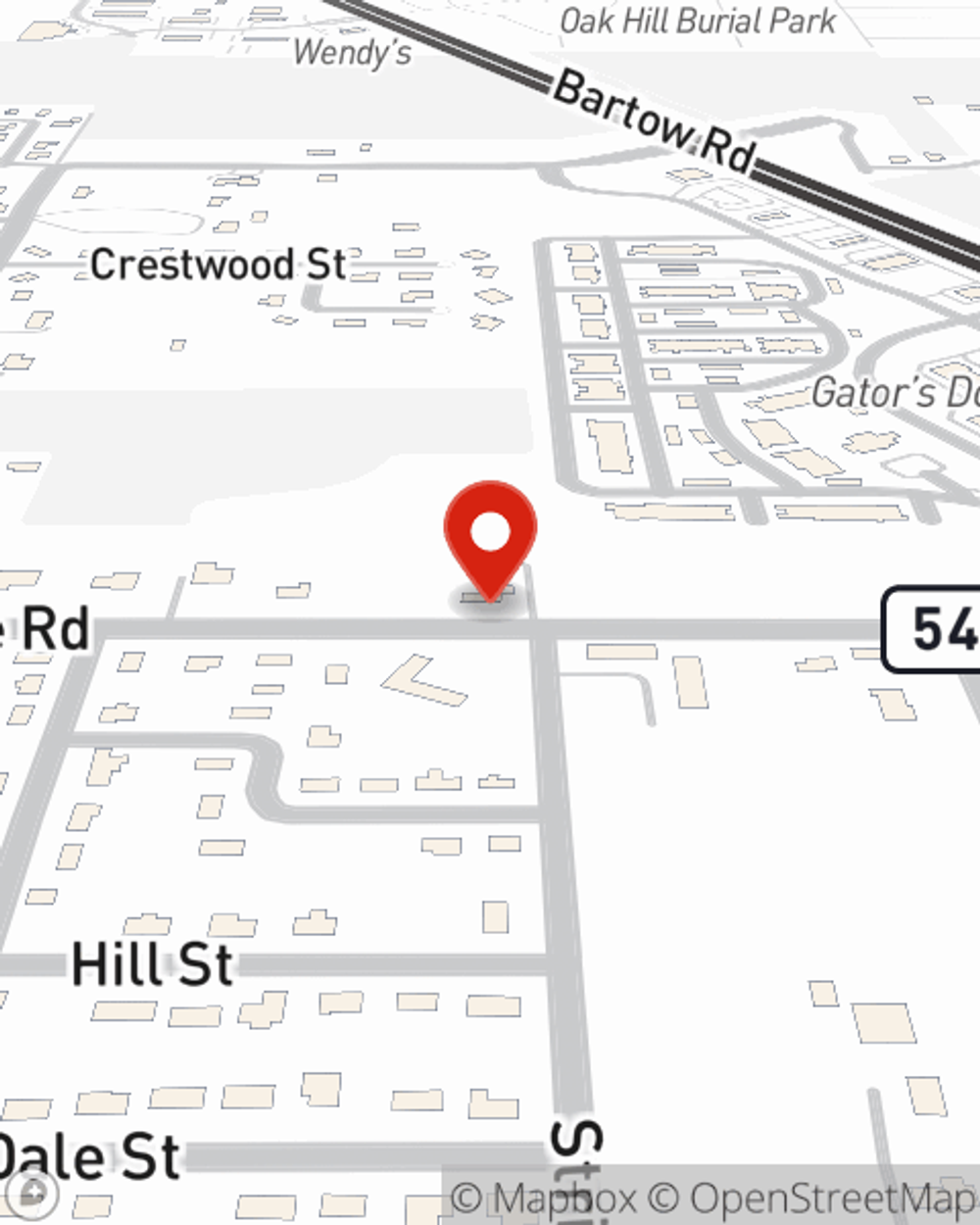 Map showing State Farm Agent Julie Gilileo's office at 2022 E County Road 540A, Lakeland, FL