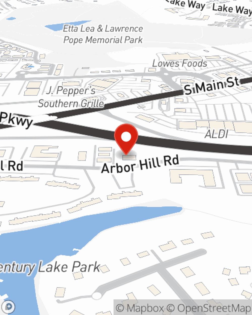 Map showing State Farm Agent Logan Robbins's office at 508 Arbor Hill Rd Suite 201, Kernersville, NC