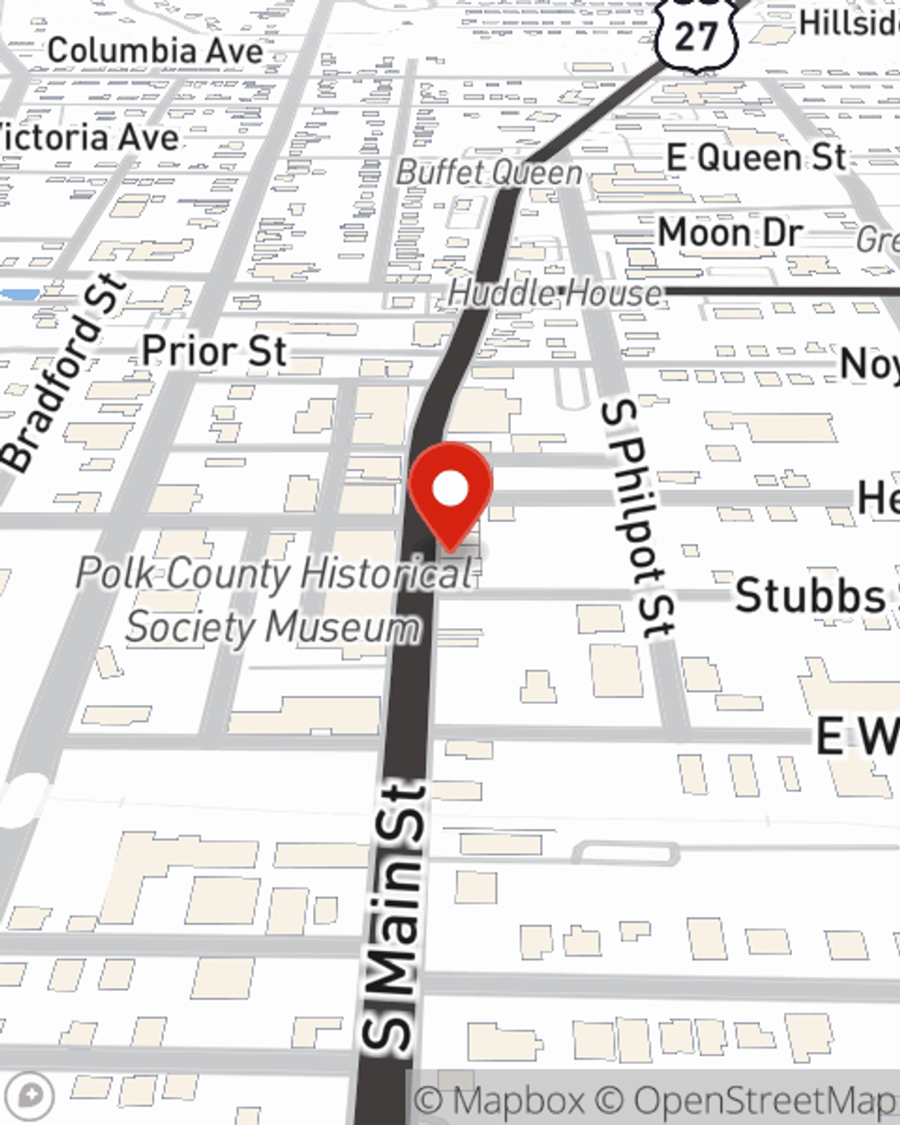 Map showing State Farm Agent Barry Domangue's office at 423 S Main St Cedartown, GA