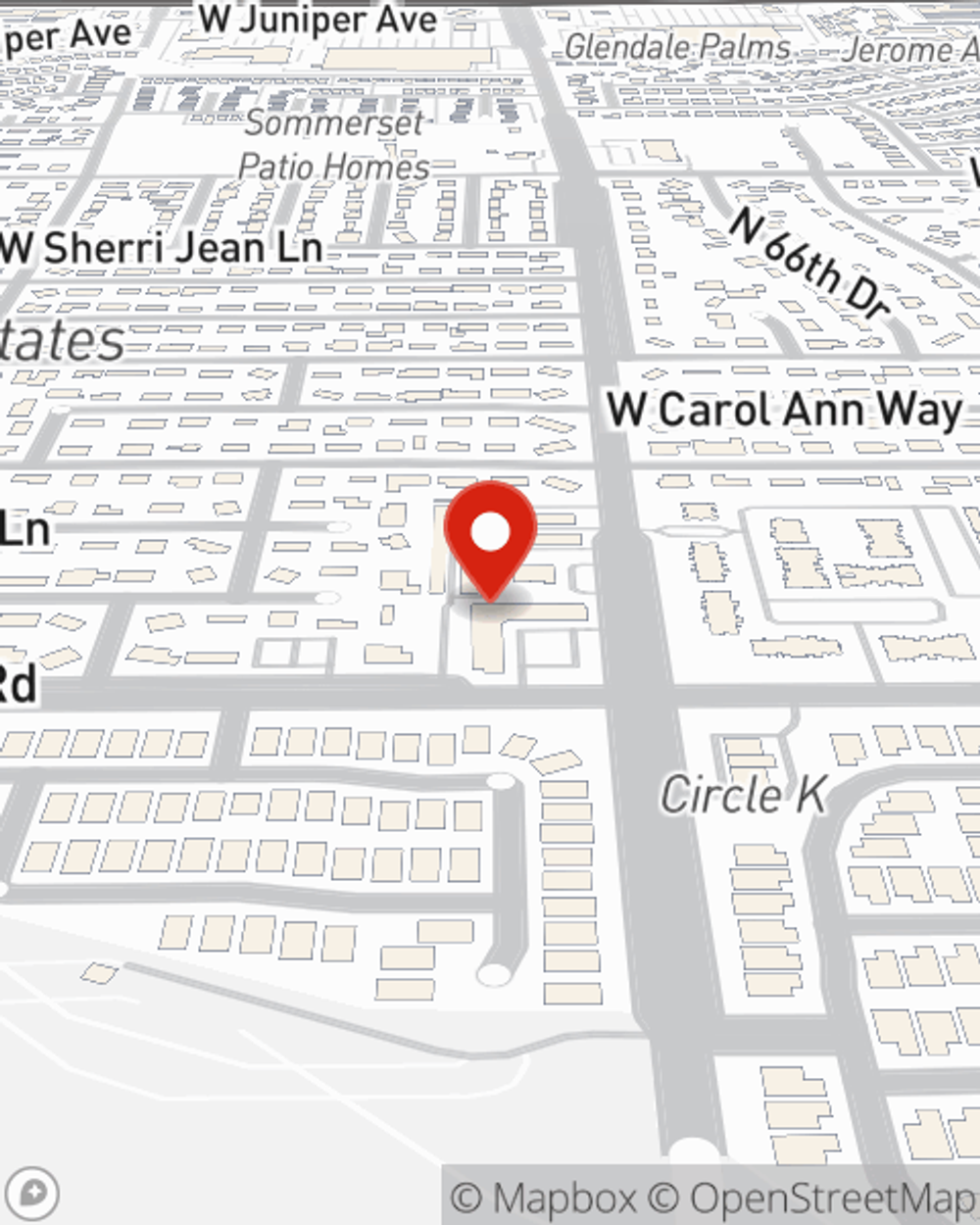 Map showing State Farm Agent's office