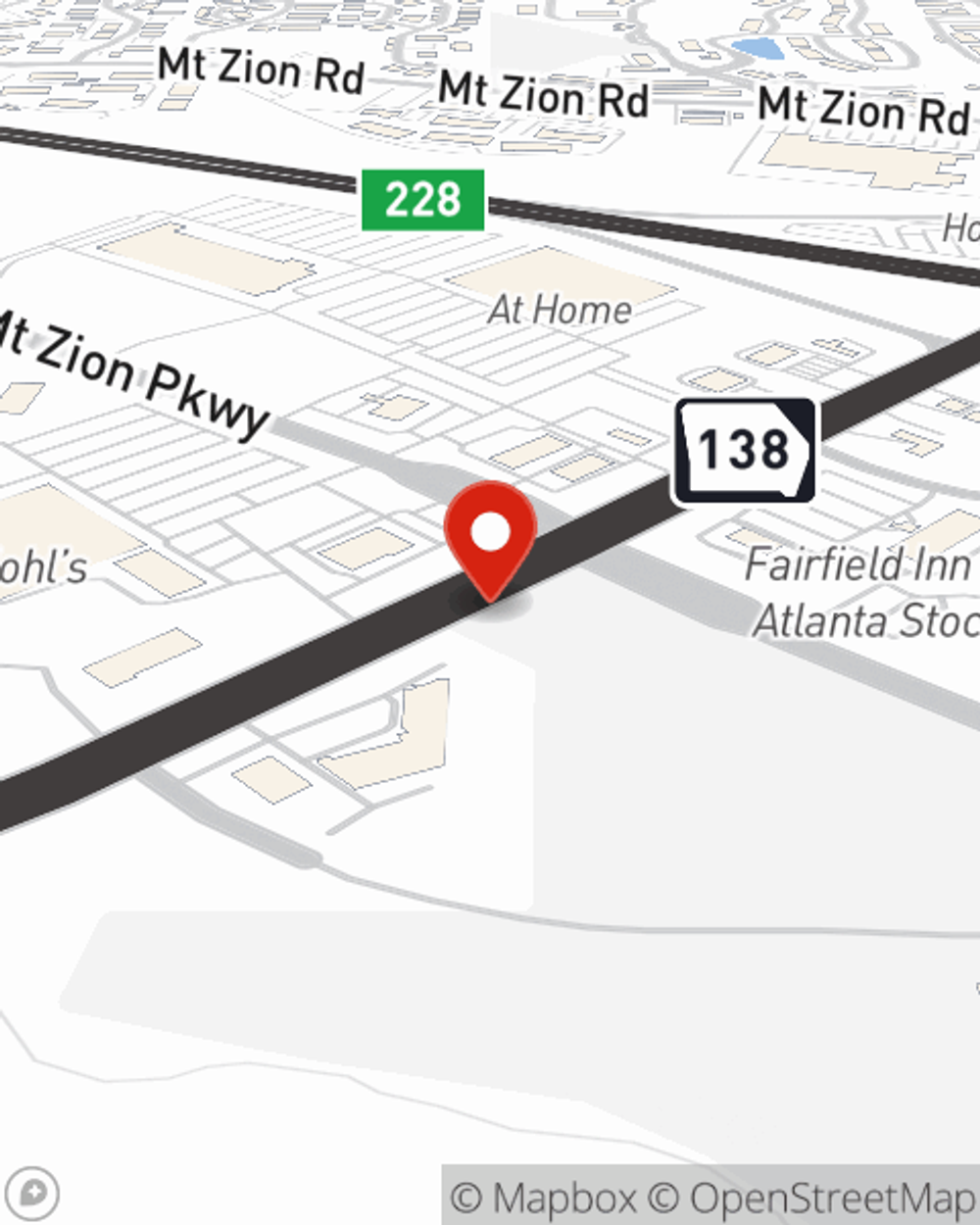 Map showing State Farm Agent's office