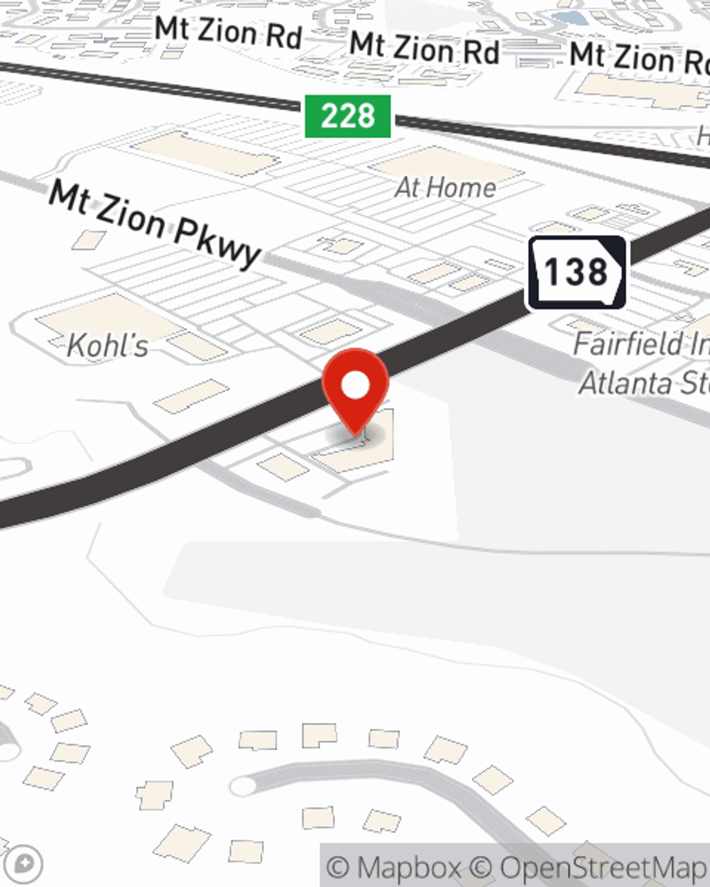 Map showing State Farm Agent's office