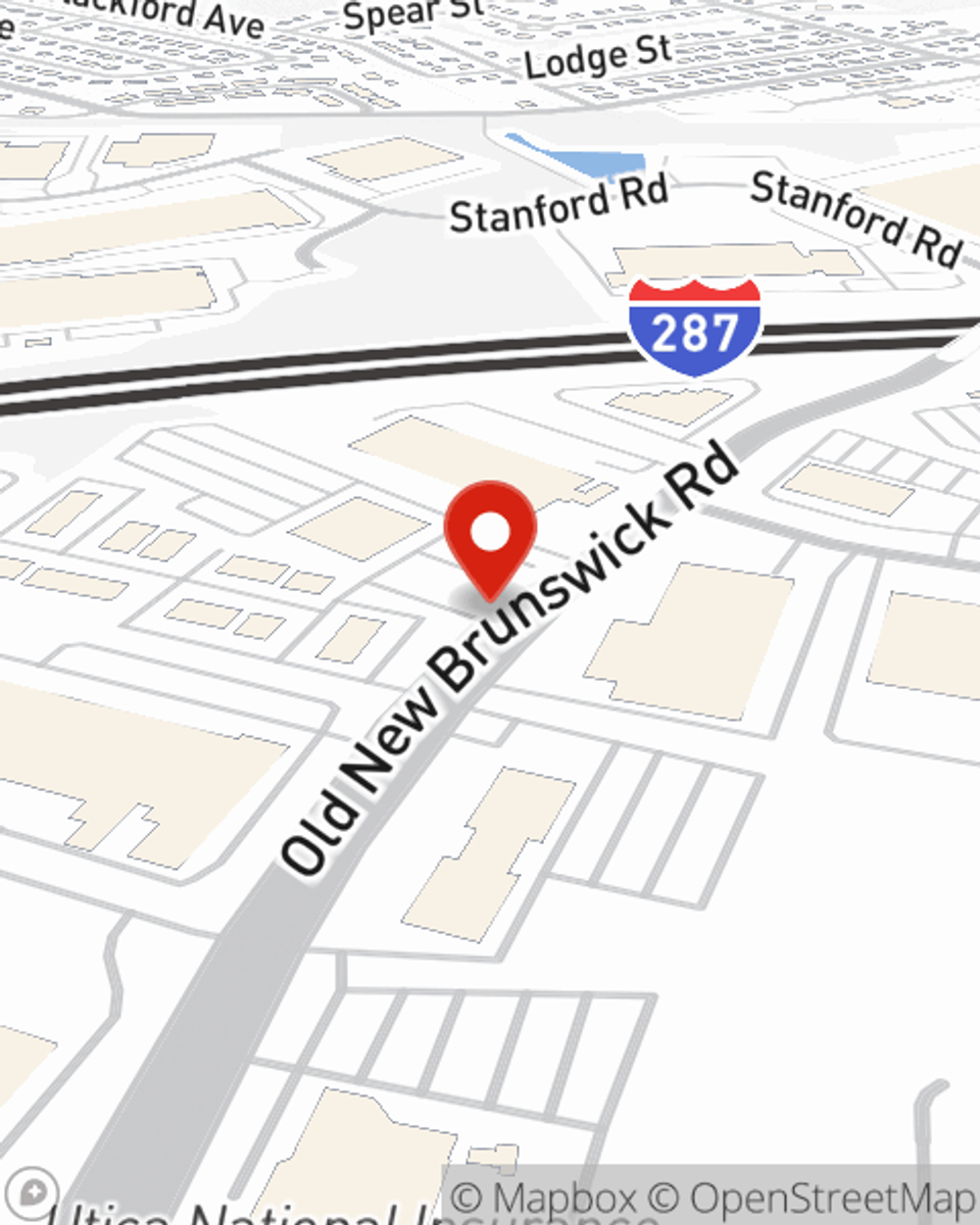 Map showing State Farm Agent's office