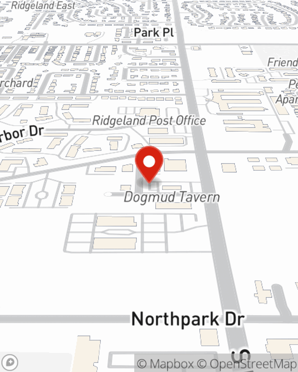Map showing State Farm Agent's office