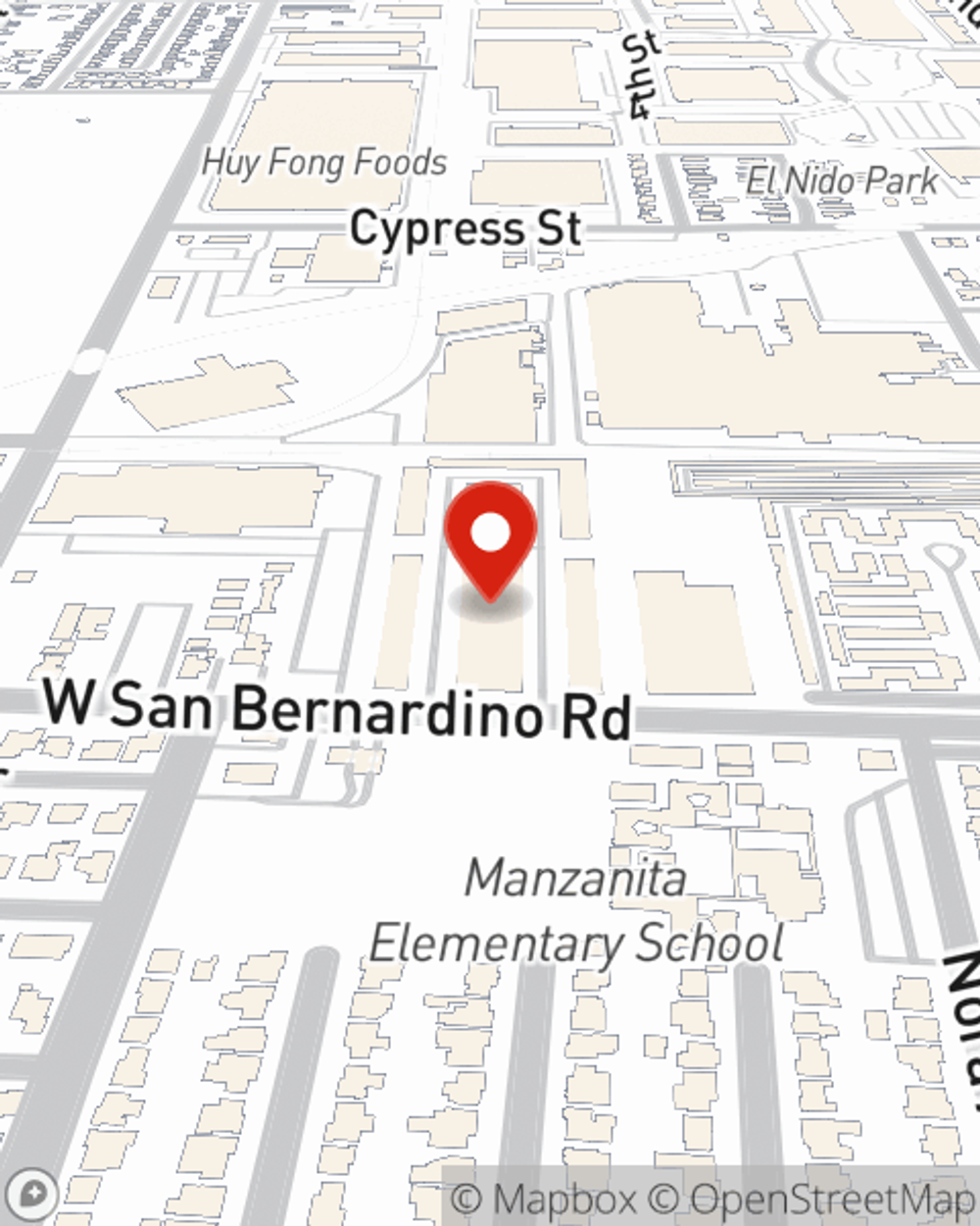 Map showing State Farm Agent's office