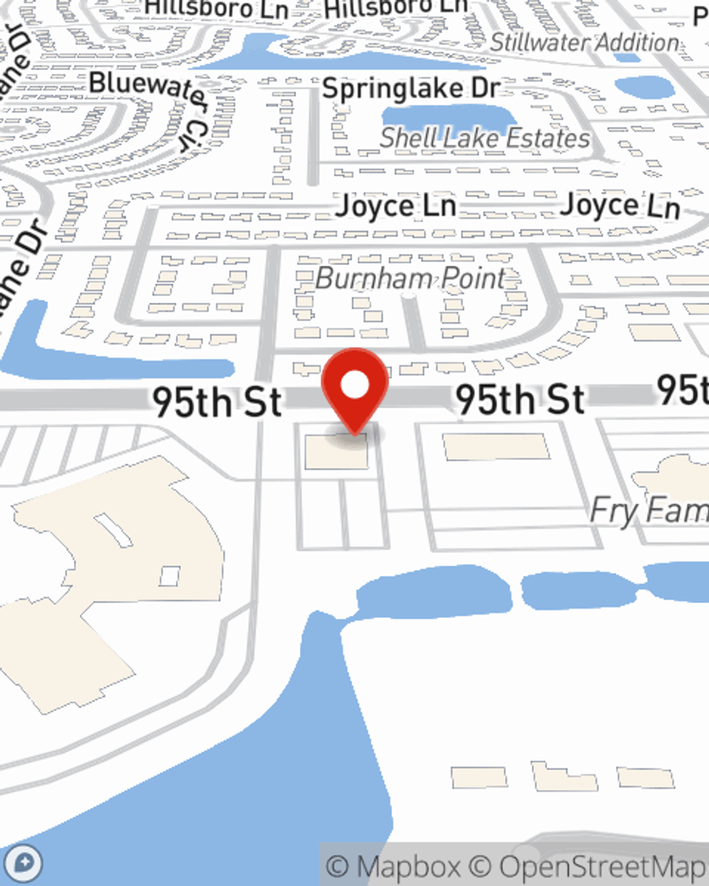 Map showing State Farm Agent Mike Pullen's office at 2272 W 95th Street, Suite 110, Naperville, IL