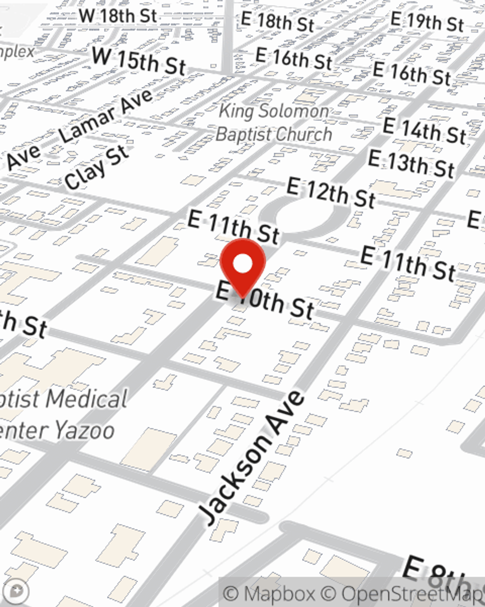 Map showing State Farm Agent David McPhail's office at 940 Grand Ave, Yazoo City, MS
